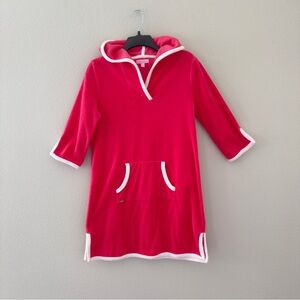 Lilly Pulitzer Pink Hooded Dress with White Trim